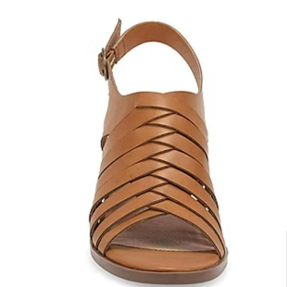 Frye women tan sandals NWT Sz 9 Boho Cottage Church Summer Wedding Guest - Picture 4 of 8